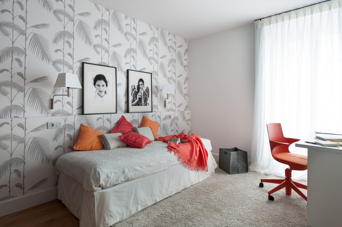 motivo a foglie su una parete decorativa