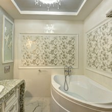 Carta da parati per il bagno: pro e contro, tipologie, design, 70 foto degli interni-12
