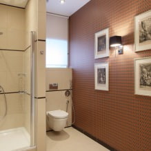 Carta da parati per il bagno: pro e contro, tipi, design, 70 foto nell' interior-27