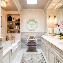 Carta da parati per il bagno: pro e contro, tipologie, design, 70 foto degli interni-17