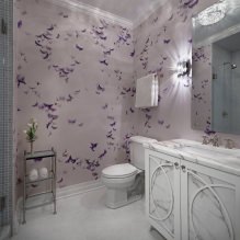 Carta da parati per il bagno: pro e contro, tipologie, design, 70 foto di interni-20
