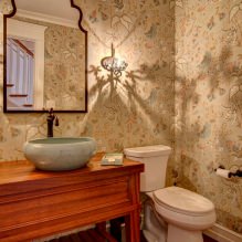 Carta da parati per il bagno: pro e contro, tipologie, design, 70 foto di interni-18