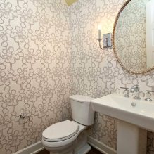 Carta da parati per il bagno: pro e contro, tipologie, design, 70 foto degli interni-7
