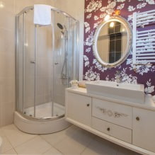 Carta da parati per il bagno: pro e contro, tipologie, design, 70 foto degli interni-2