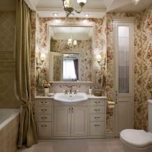 Carta da parati per il bagno: pro e contro, tipologie, design, 70 foto degli interni-21