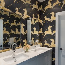 Carta da parati per il bagno: pro e contro, tipologie, design, 70 foto nell'interior-24