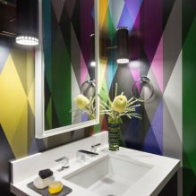 Carta da parati per il bagno: pro e contro, tipologie, design, 70 foto degli interni-3