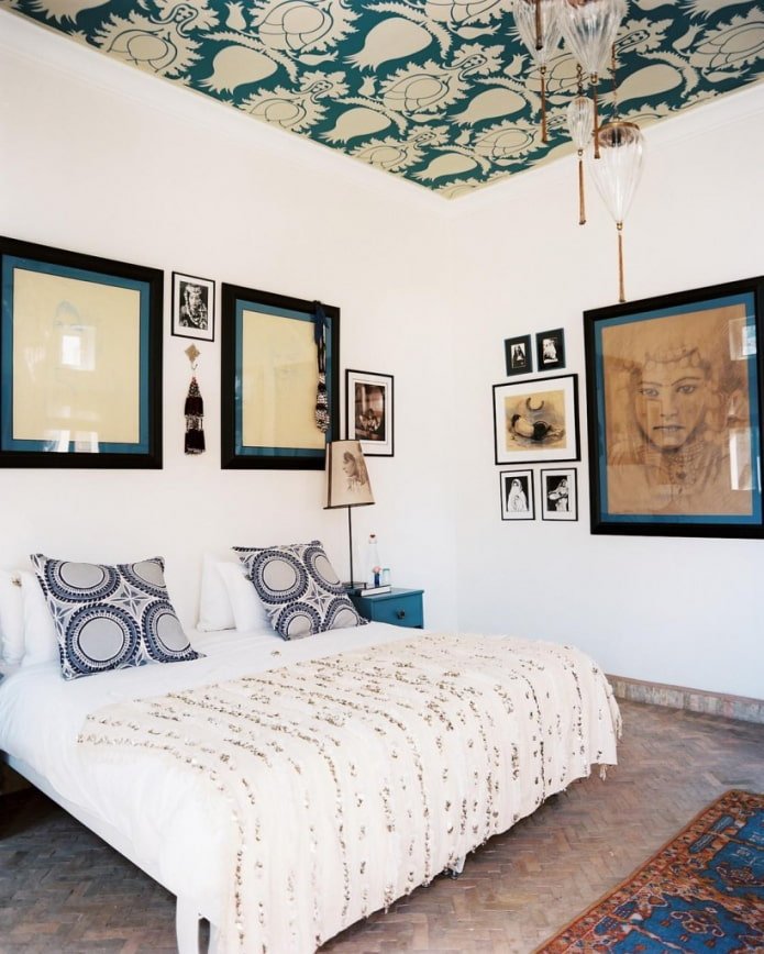 carta da parati per il soffitto della camera da letto