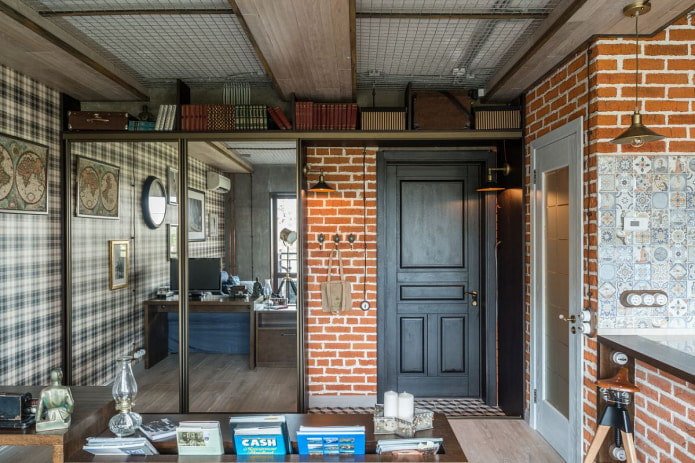 stanza in stile loft
