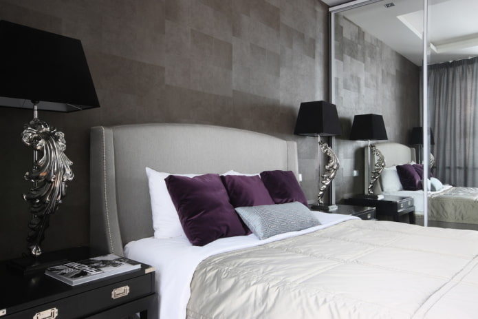 Camera da letto in grigio