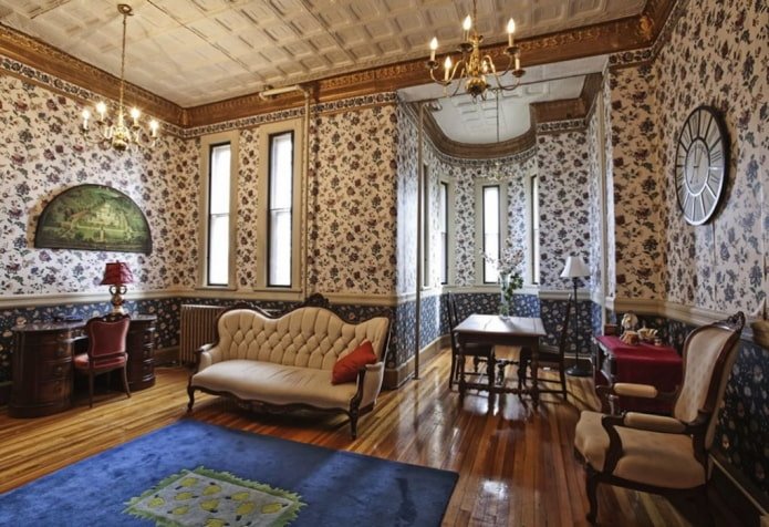 carta da parati floreale in stile inglese
