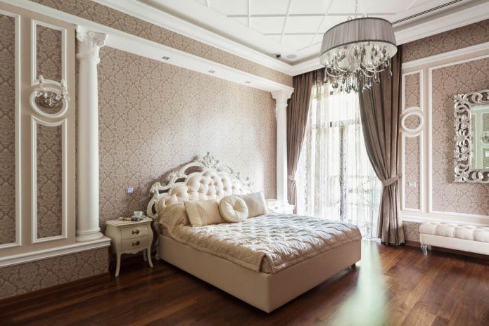 monogramma nell'interno della camera da letto