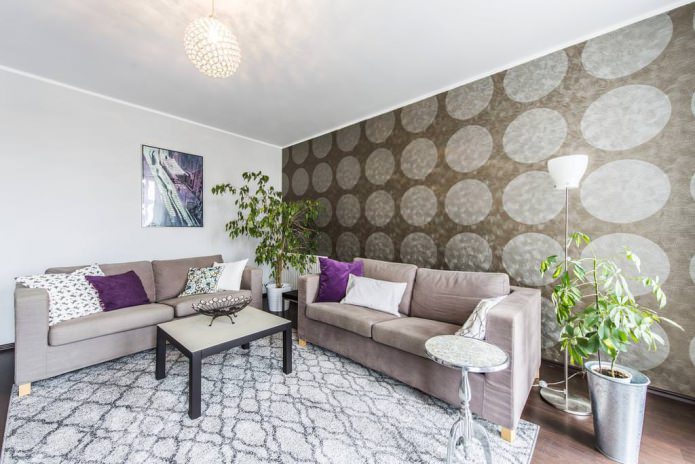 soffitto teso opaco in soggiorno