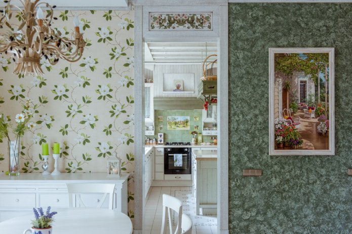 carta da parati verde con fiori