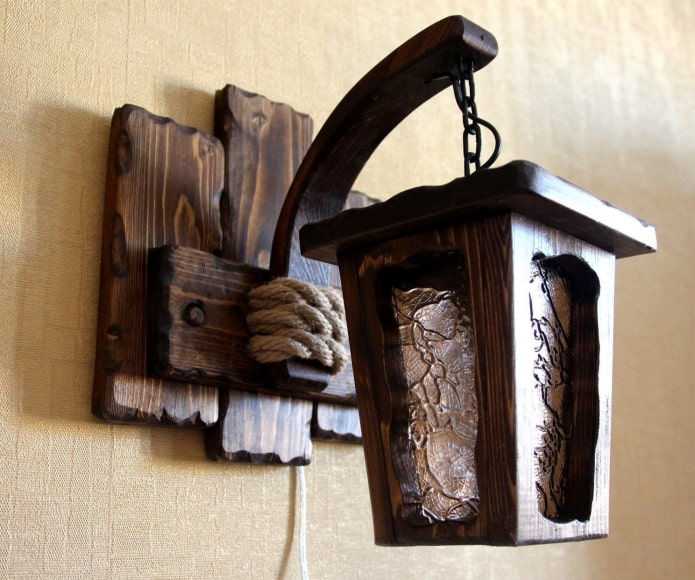 applique in legno carbonizzato