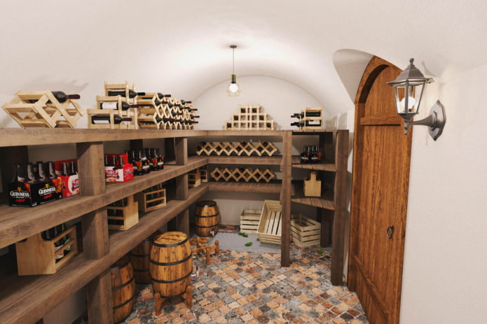 cantina con botti carbonizzate nella dacia