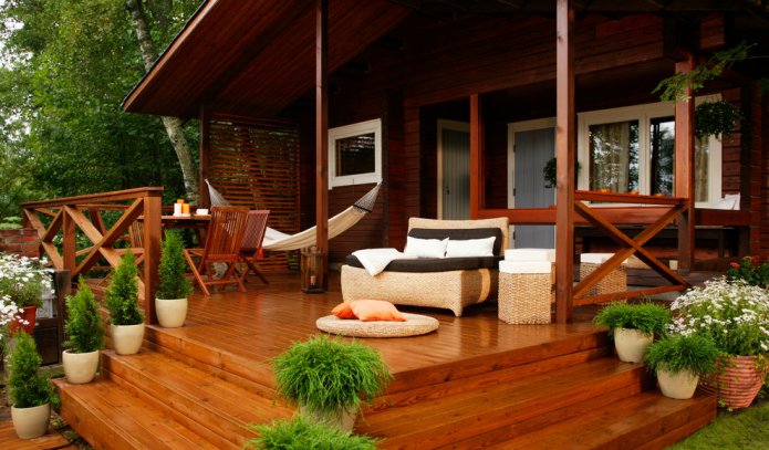 Veranda con note tropicali