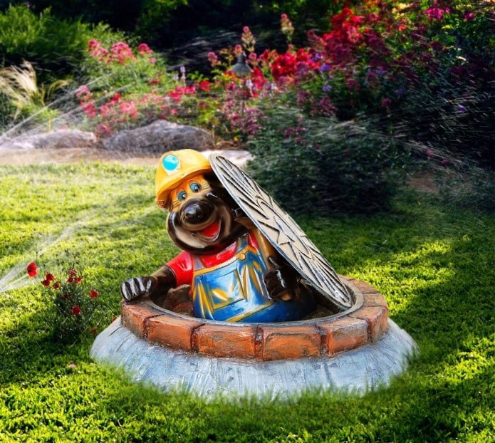 coperchio decorativo di una fossa settica talpa idraulico