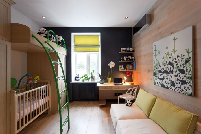monolocale con letto a castello