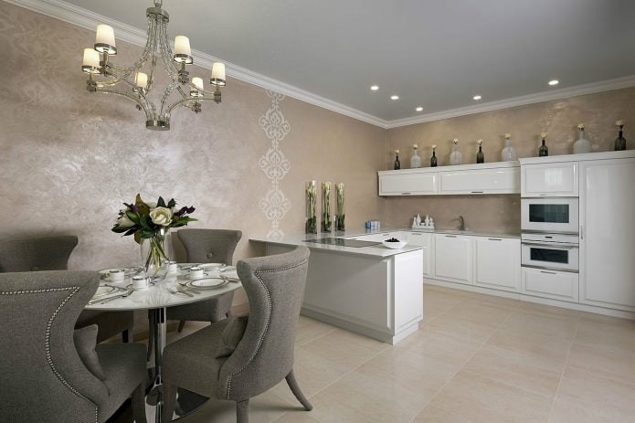 Carta da parati beige