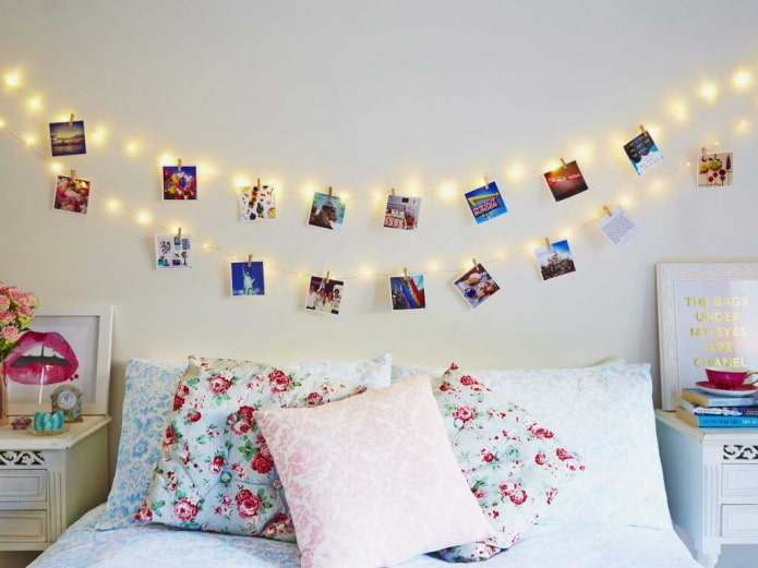 foto con una ghirlanda all'interno