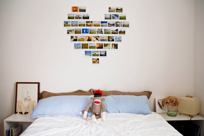 foto a forma di cuore sulla parete interna