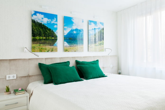 foto sopra il letto all'interno