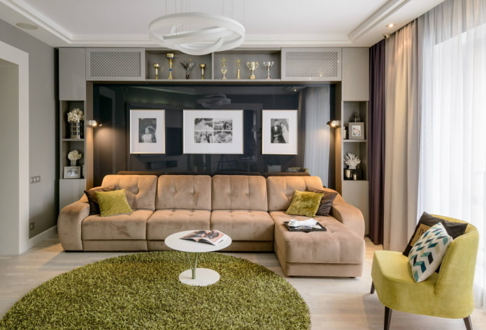 foto sopra il divano all'interno