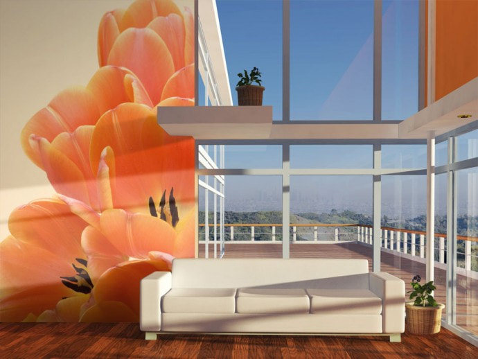 Carta da parati con motivi decorativi 3D