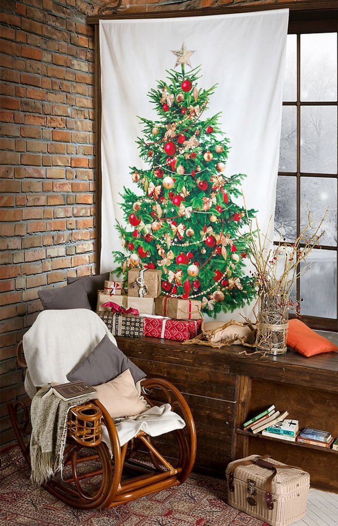 Albero di Natale su tessuto