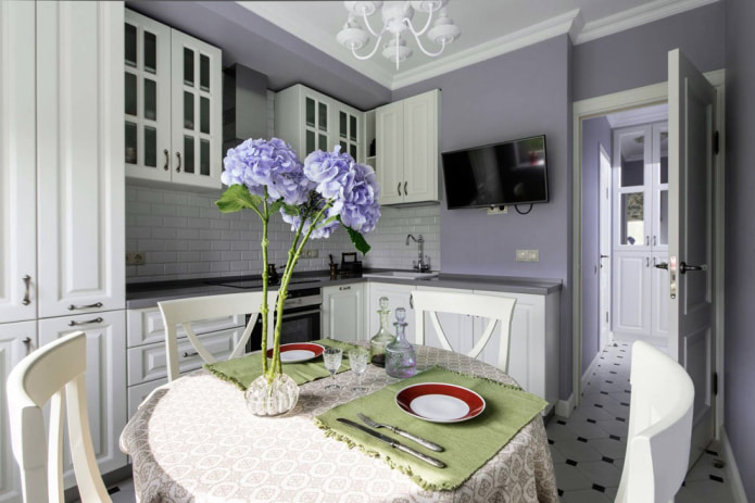 Cucina color lavanda pastello