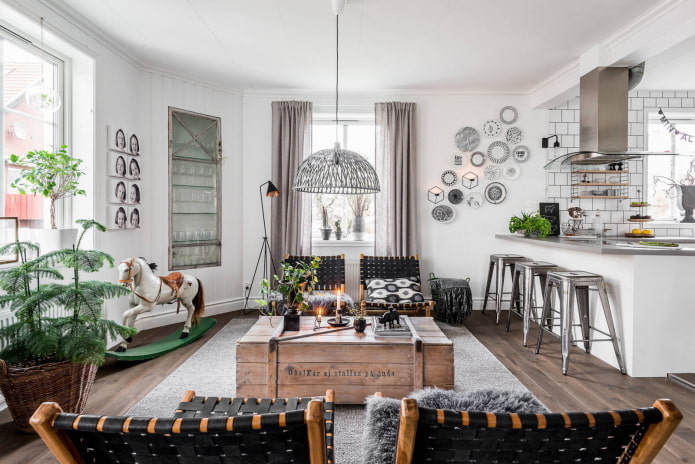 Luce in un interno scandinavo