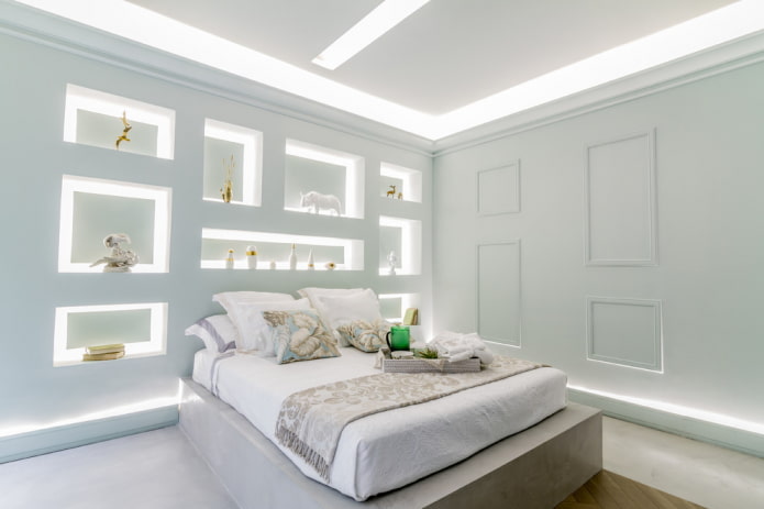 Illuminazione da mensola e da soffitto