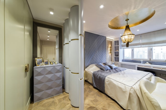 lampadario di lusso in camera da letto