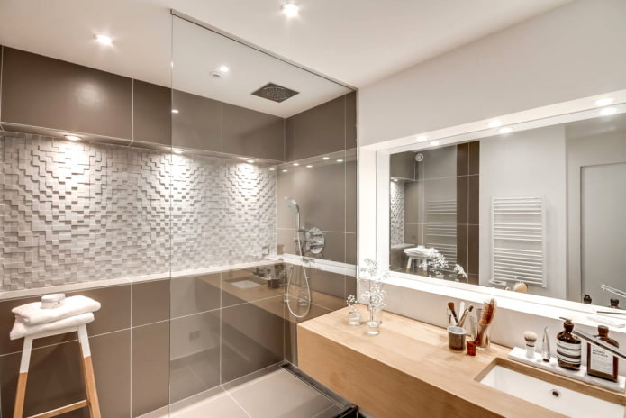 progettazione dell'illuminazione nell'interno del bagno