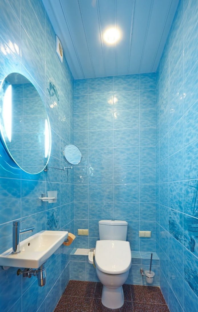 pannelli blu per il bagno