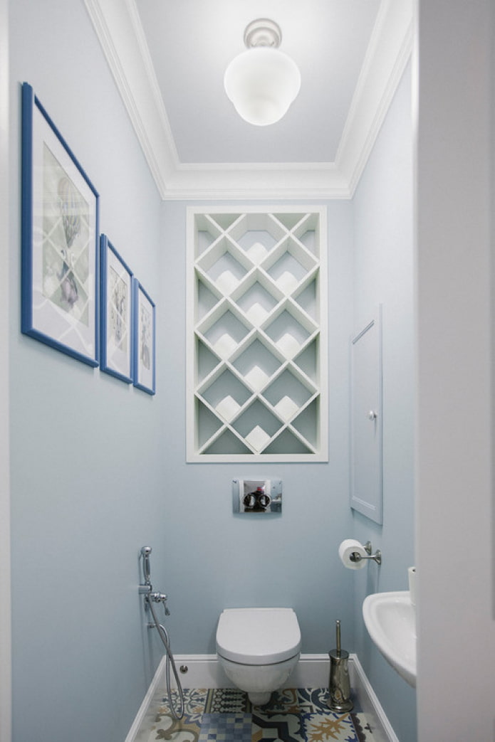 pareti chiare in bagno