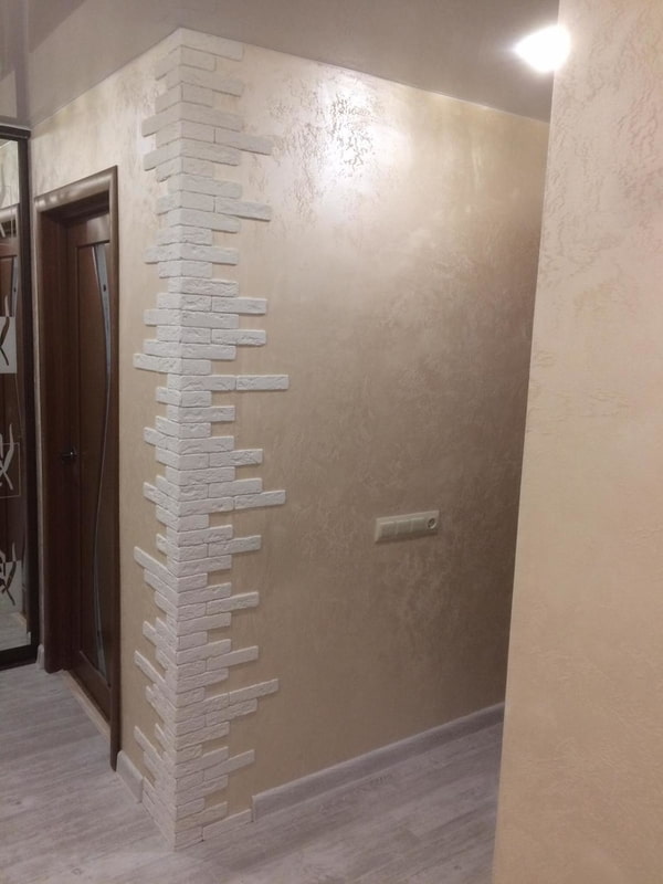 rifinitura in mattoni dell'angolo esterno