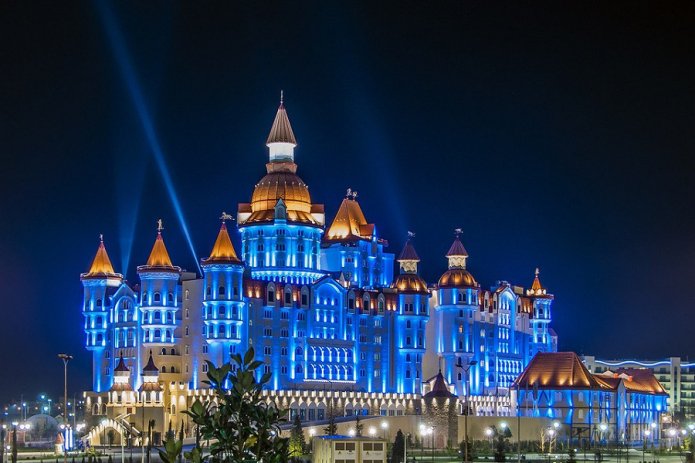 hotel con illuminazione