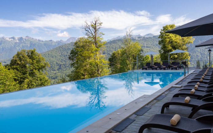 splendida vista dalla piscina