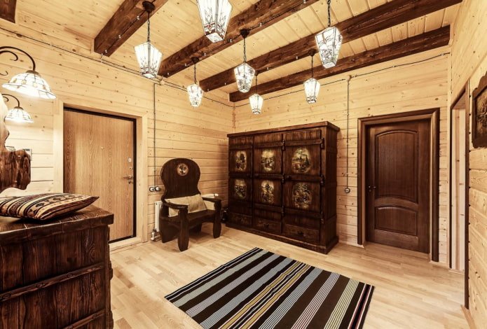 rifiniture in legno per corridoio