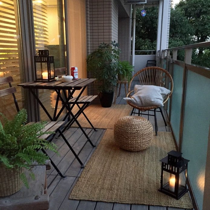 balcone aperto in stile moderno
