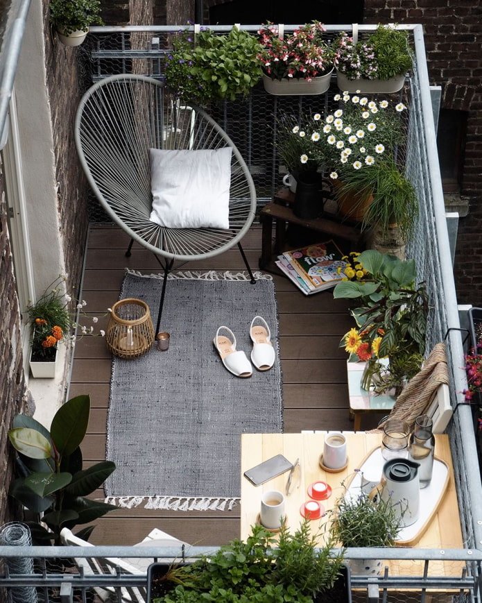 decorazione del balcone aperto