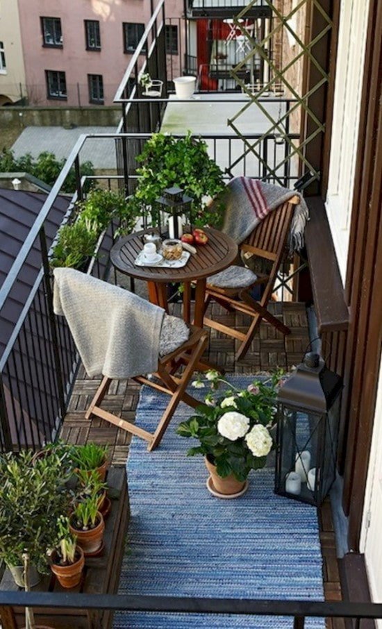 tappeto per balcone aperto