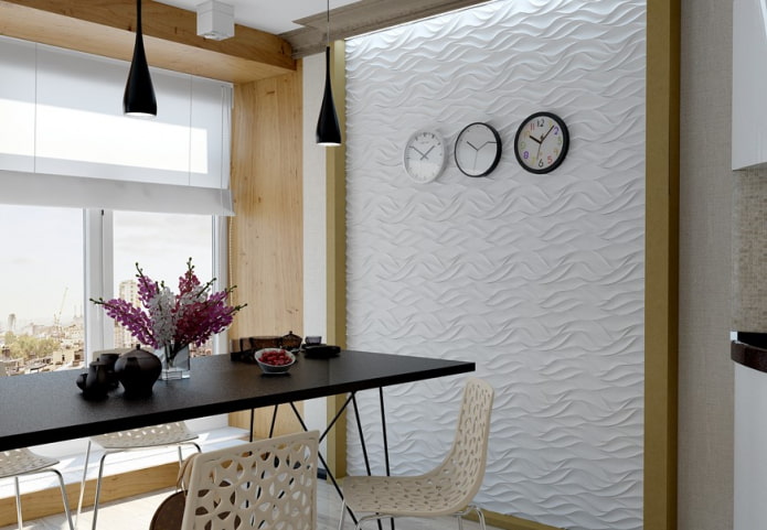 Pannello in PVC all'interno della cucina