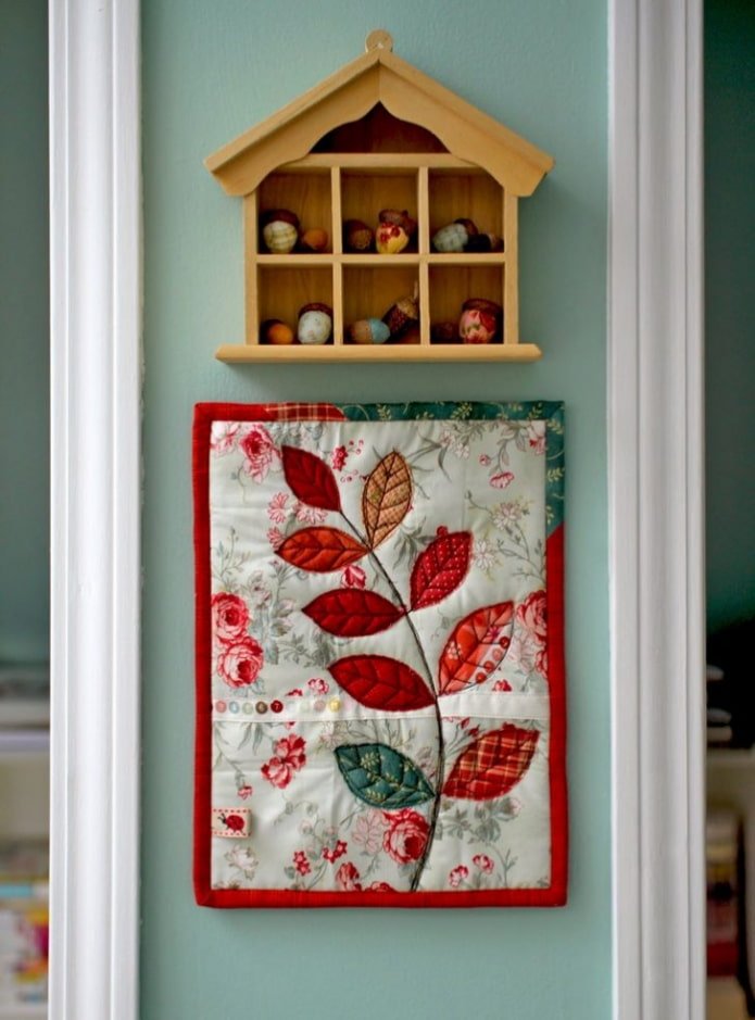 pannello da cucina in tecnica patchwork
