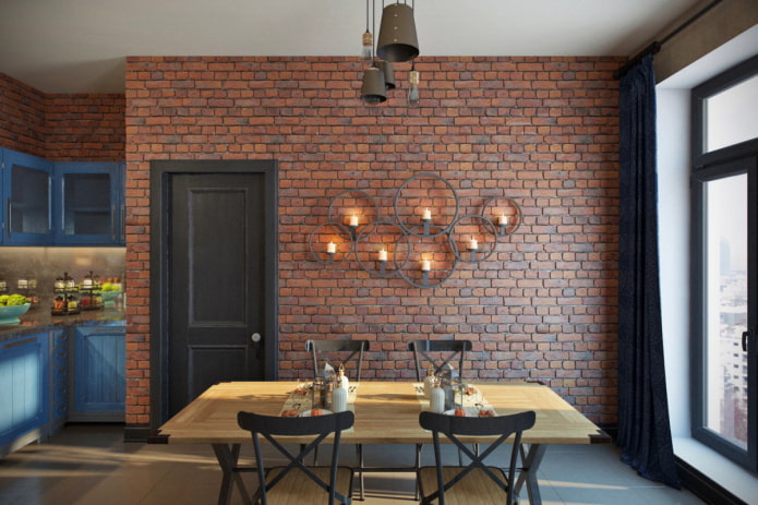 pannello murale per interni in stile loft