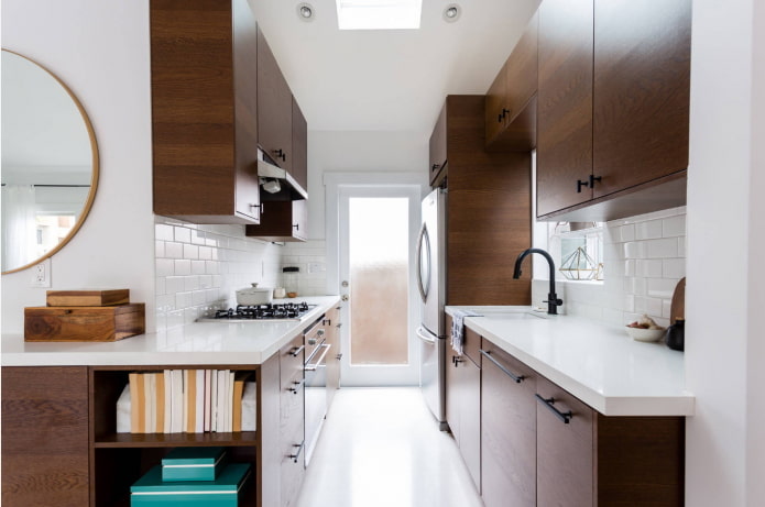 cucina moderna effetto legno