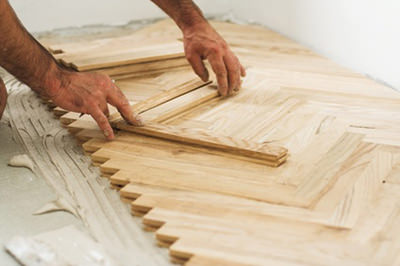 Parquet in pezzi
