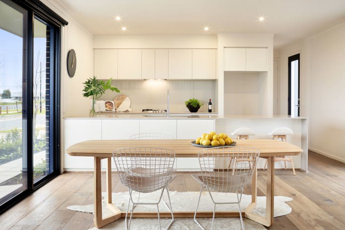 parquet a listoni in cucina